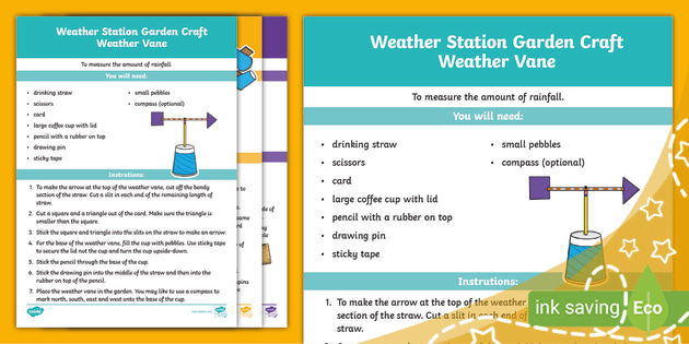 Diy Weather Station Garden Craft Instructions