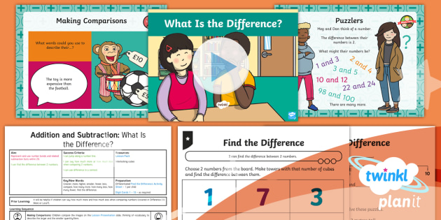 PlanIt Maths Y1 Addition and Subtraction Lesson Pack Difference (2)