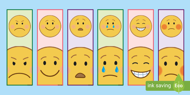 free colourful emoji bookmarks to print and use