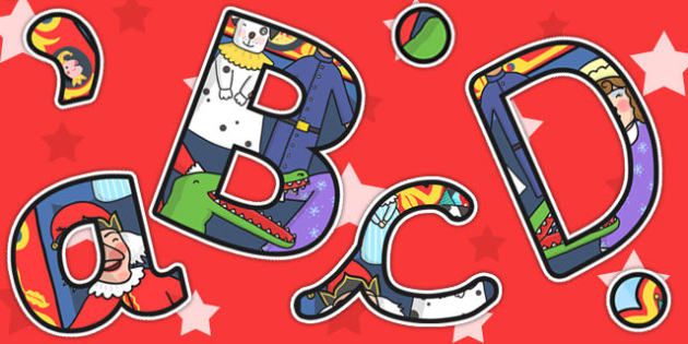 punch and judy themed display lettering