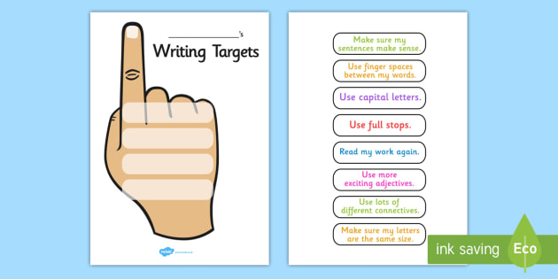 learning targets for creative writing