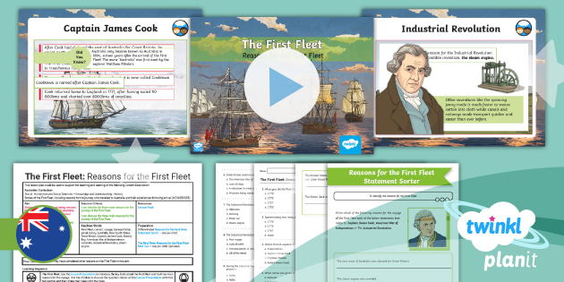 Year 4 HASS History The First Fleet Lesson 1 (teacher made)