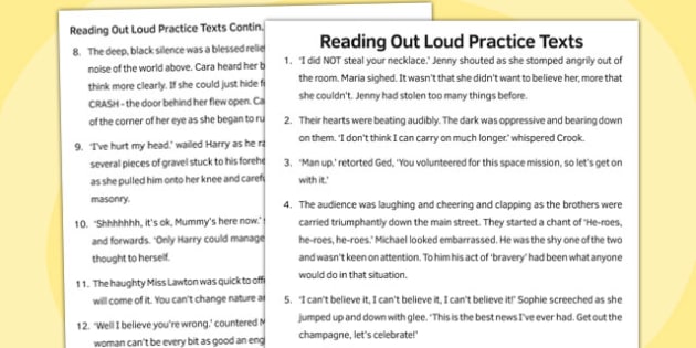 reading-out-loud-practice-texts