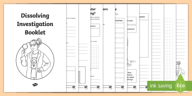 dissolving investigation booklet ks2 experiments