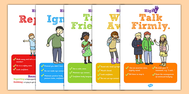 High Five How To Deal With Bullying Posters Ks1 Resources