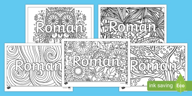 FREE! - Roman Mindfulness Name Colouring Activity