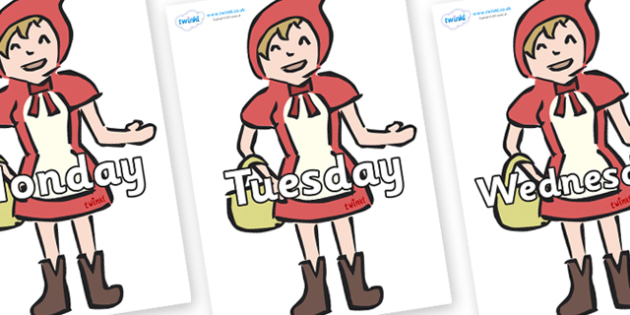 Days of the Week on Little Red Riding Hood