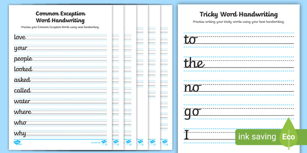all-tricky-and-common-exception-words-handwriting-worksheets