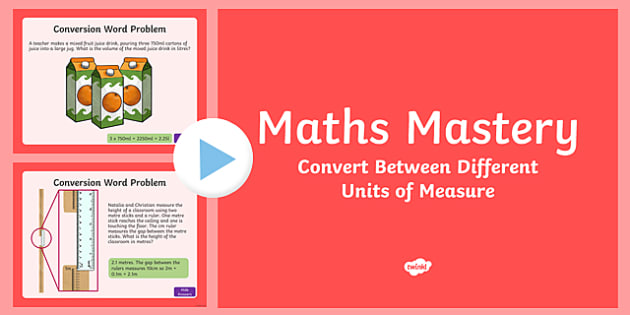 Converting Measures Maths Mastery PowerPoint (teacher made)