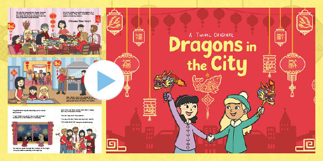 Dragons In The City Story Powerpoint Chinese New Year Book