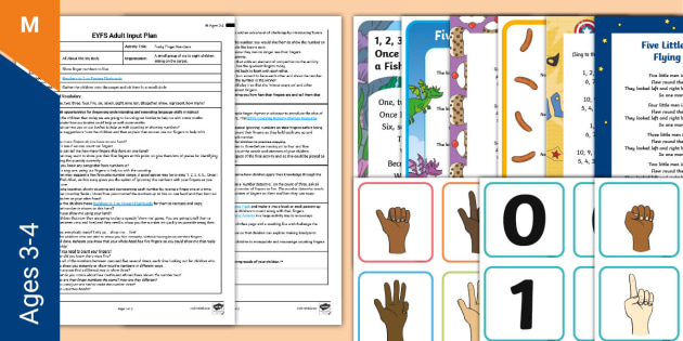 EYFS Funky Finger Numbers Adult Input Plan and Resource Pack