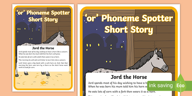 Or Phoneme Spotter Short Story Teacher Made