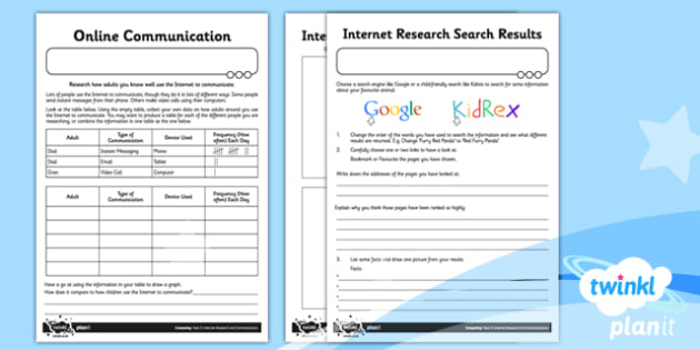 internet research tasks for students