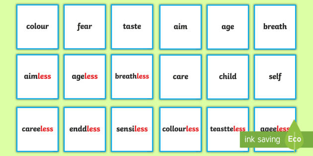 Suffix Matching Cards Less