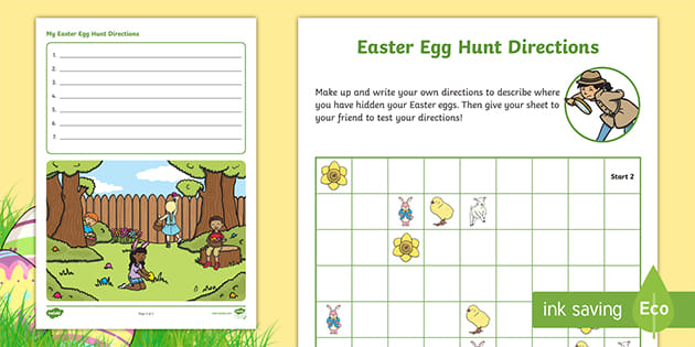easter egg hunt make your own directions teacher made