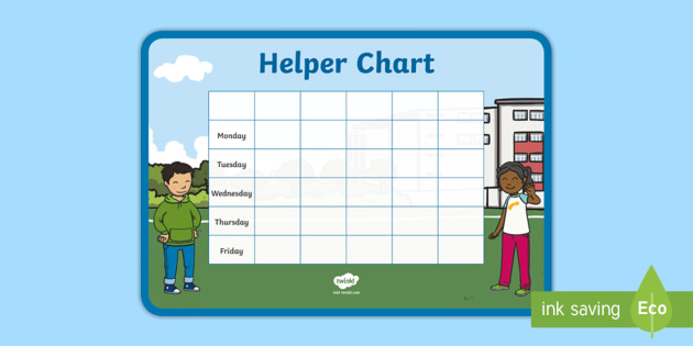 Editable Classroom Helpers Chart Primary School Twinkl