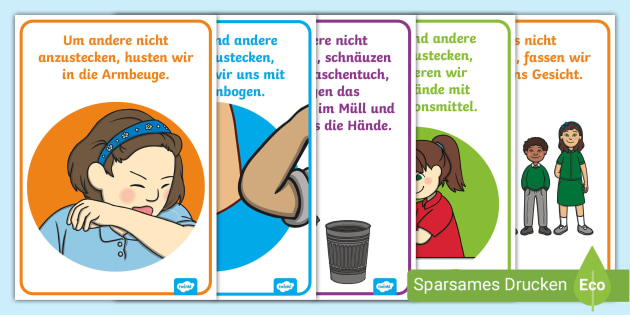 Corona Hygiene Schilder Bündel zum Audrucken für die Grundschule