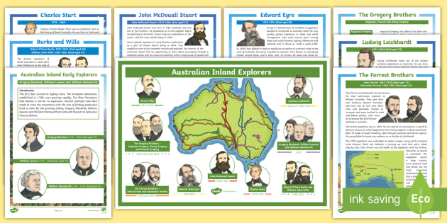 (teacher　Explorers　Australian　Lesson　Pack　Early　Inland　made)