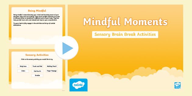 Mindful Moments Sensory Exercises PowerPoint (teacher made)