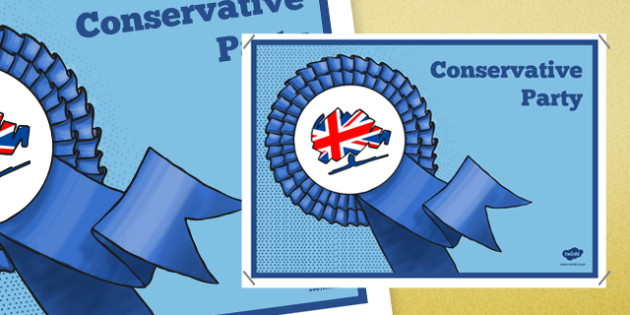 United Kingdom Political Conservative Party Display Poster 