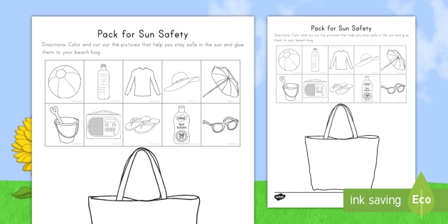 Summer Safety For Kids Worksheet Health Education Twinkl