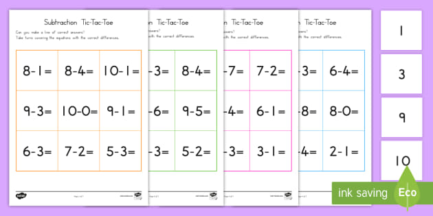 Tic-Tac-Toe Math Game 2–8, Download