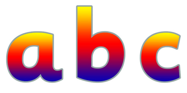 free display lettering symbols rainbow
