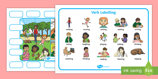 Verbs With Pictures Flashcards - English - Twinkl