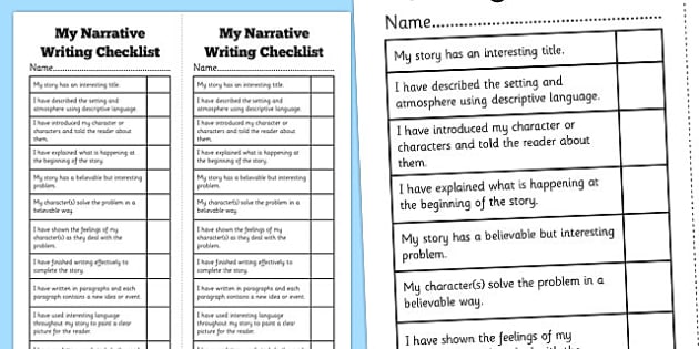 template handwriting 1 year NAPLAN Writing Checklist Narrative,   Story, Narrative Student