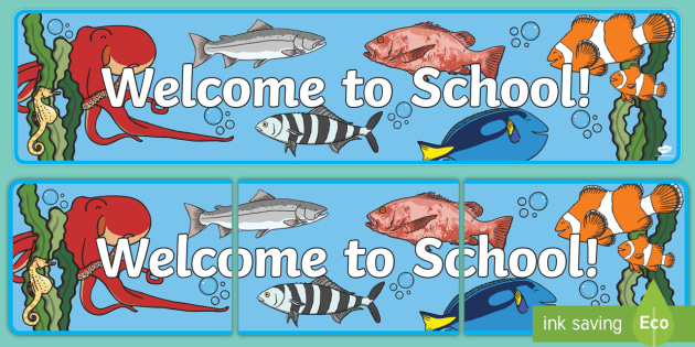 Welcome to School! Display Banner (teacher made)