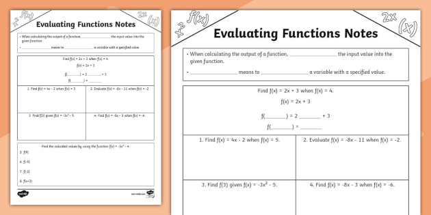 Evaluating Functions Worksheet Algebra 1 Pdf Evaluating Limits Of