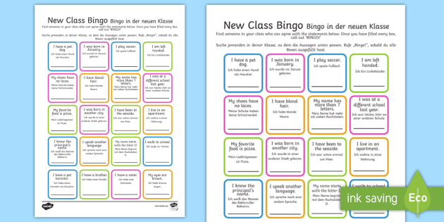 class bingo games