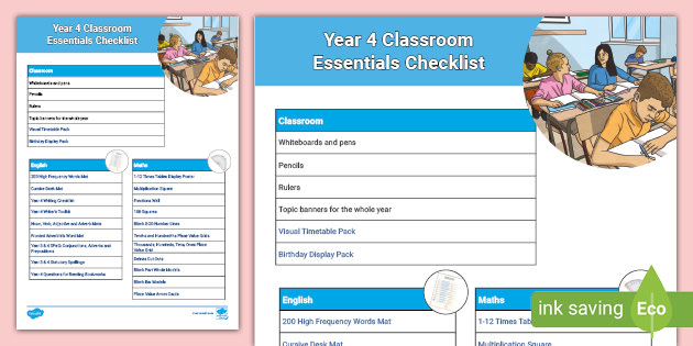 year-4-classroom-essentials-checklist-teacher-made