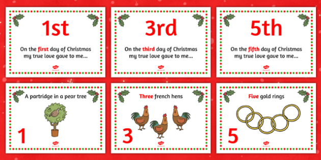 12 Days Of Christmas Display Primary Resources Ks1