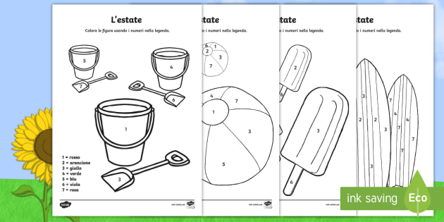 L Estate Colora Con I Numeri Attivita Teacher Made