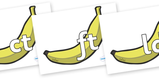 precursive final letter blends on bananas