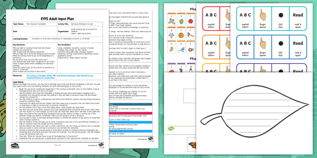 EYFS Sentence Writing On A Leaf Adult Input Plan And Resource Pack