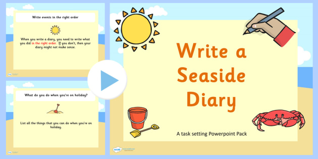 writing a diary entry powerpoint backgrounds