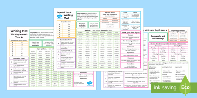 Year 4 Differentiated Writing Mats Teacher Made