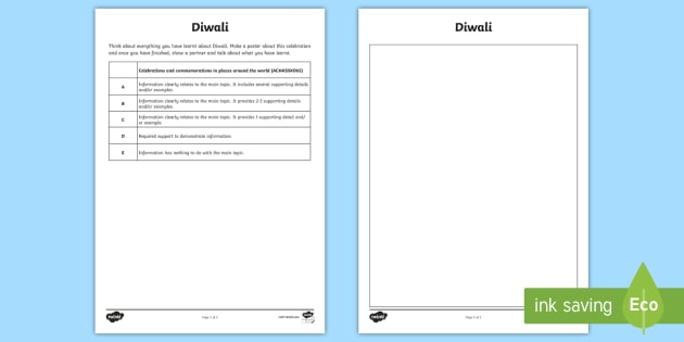 Diwali Poster Worksheet Worksheet Teacher Made 3478