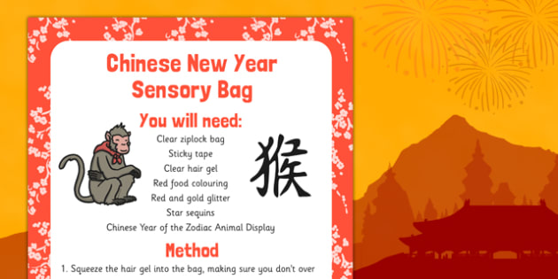 Chinese New Year Sensory Bag Chinese New Year Sensory Bag