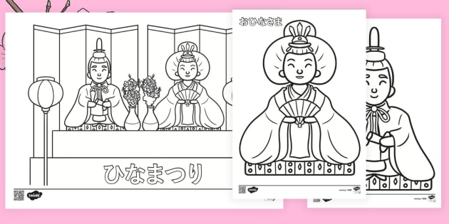 絵　おひなさま 🎎「お雛様(ちぎり絵) 」 水彩イラストポストカード 2枚セット