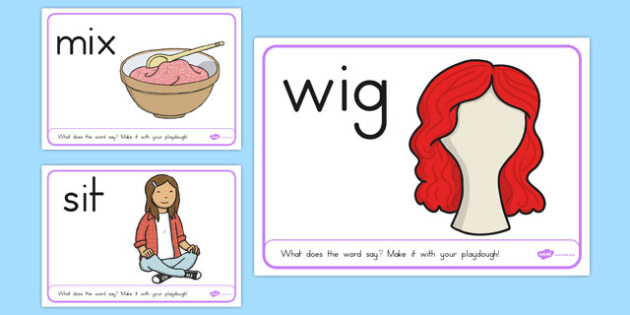 CVC Playdough Mat 'I' (teacher made)