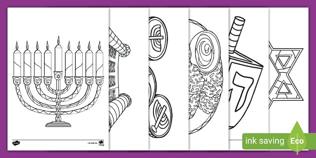 Hanukkah Mindfulness Colouring Sheets (teacher made)