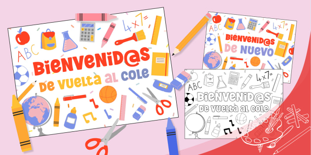 Bienvenidos Vuelta Al Cole Welcome Back To School In Spanish Back