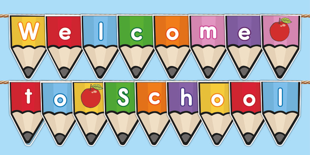 Cloth Bunting Welcome Back To School Banner 