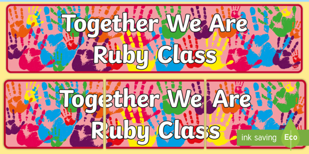Handprints Display Banner Editable Banner Handprints