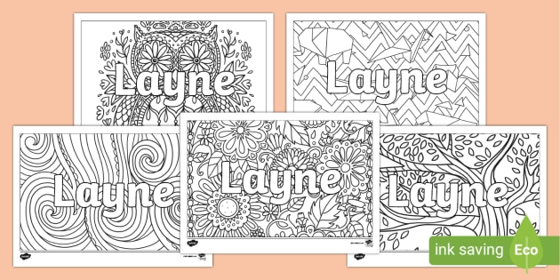 FREE! - Layne Mindfulness Name Colouring Activity