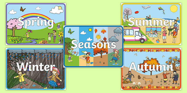 FREE! - Four Seasons Display Signs (teacher made)