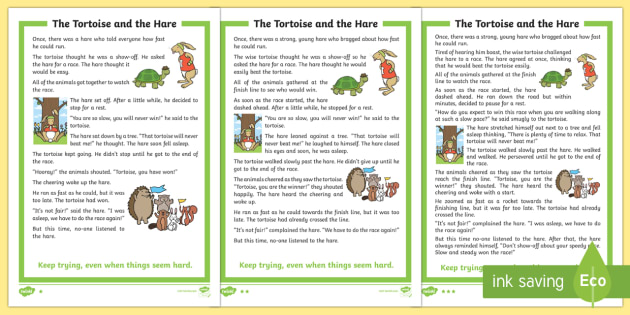 The Tortoise And The Hare Aesop s Fables PDF Twinkl